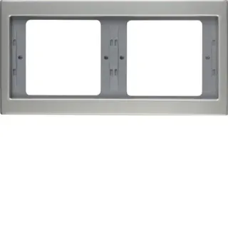 Berker Rahmen M313637004 2fach waager. edelstahl rostfr.
