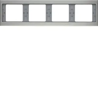Berker Rahmen M313837004 4fach waager. edelstahl rostfr.