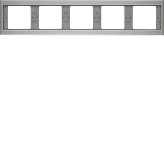 Berker Rahmen M313937004 5fach waager. edelstahl rostfr.