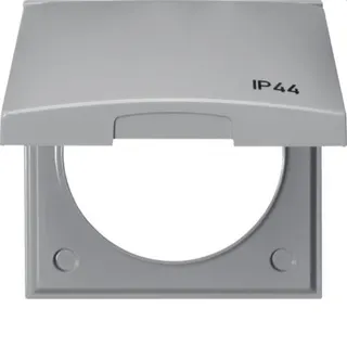 Berker Rahmen M3918282597 Symbol IP44 grau glaenzend