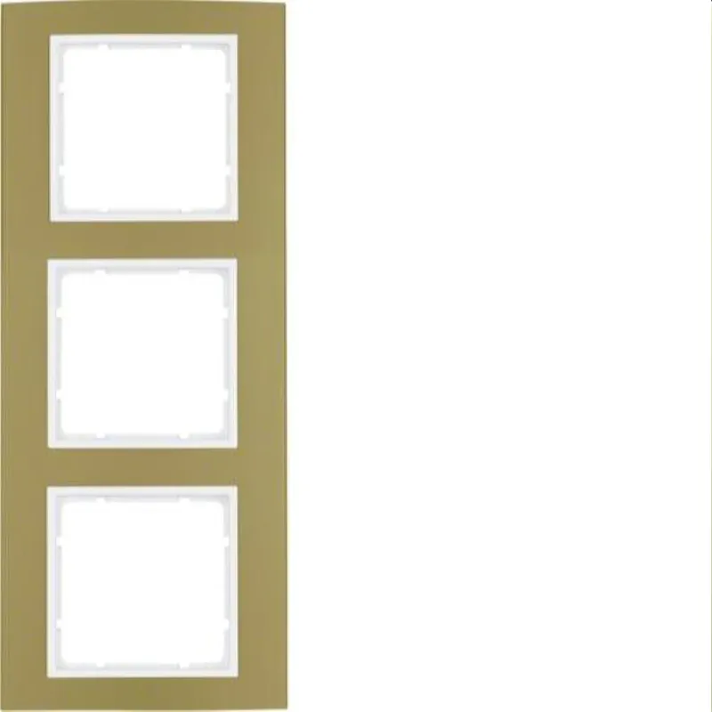 Berker Rahmen M310133046 gold/polarweiss