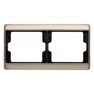 Berker Rahmen M313640001 2fach waager. hellbronze metall