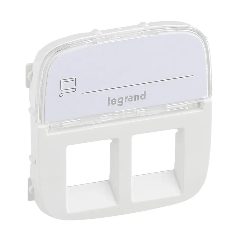 Legrand Abdeckung V.ALL RJ11/RJ45 BF 2fach ultraweiss