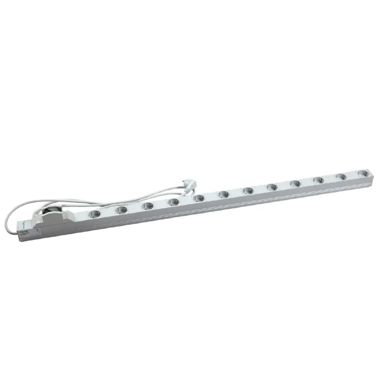 Schneider Electric Stromverteilerschiene Actassi vert. 12 VDE-Steckdosen+Schalter NSYAPUS12CB
