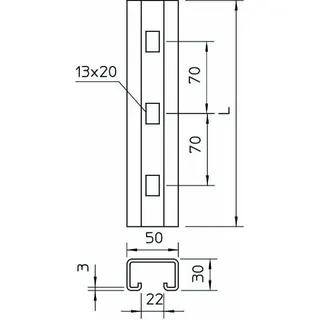 OBO Profilschiene MS5030RP0380FT gelocht – Bild 2