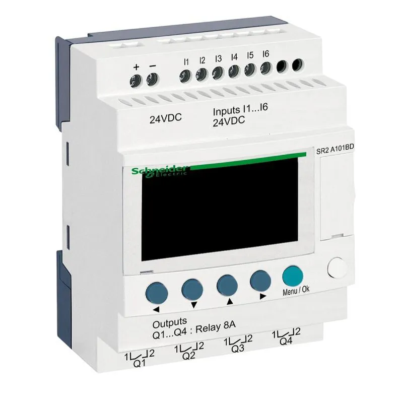 Schneider Electric Modul Kompakt Zelio Logic 10 E/A 24V DC o. Uhr SR2A101BD