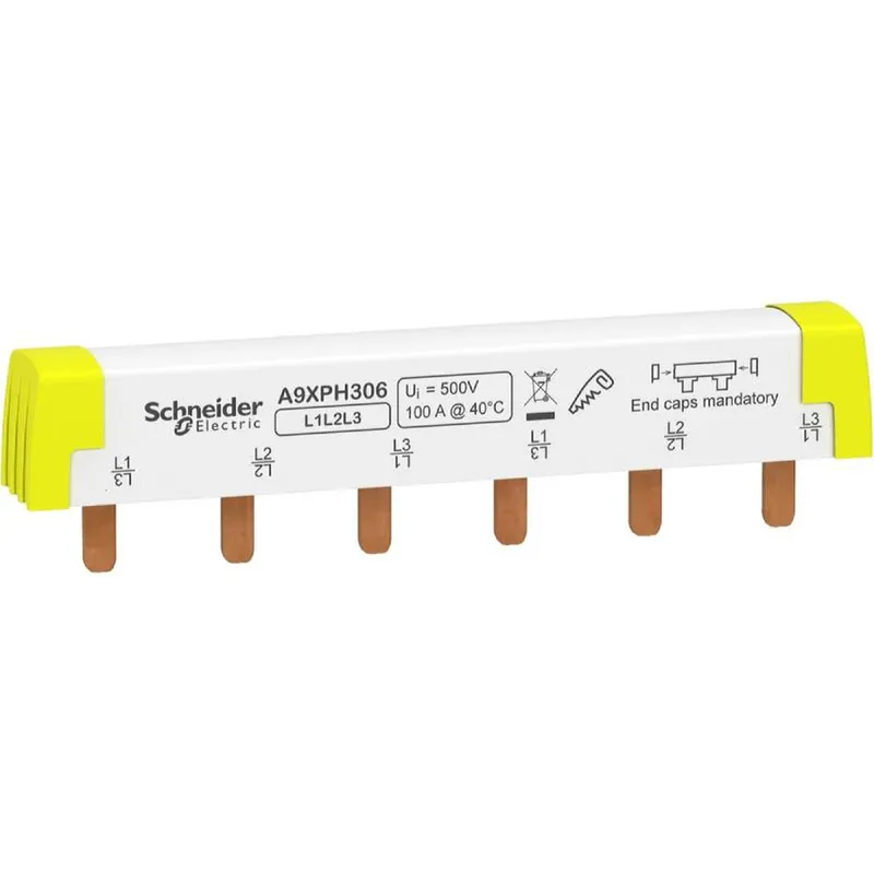 Schneider Electric Phasenschiene Steg 3P 6MOD. 100A A9XPH306