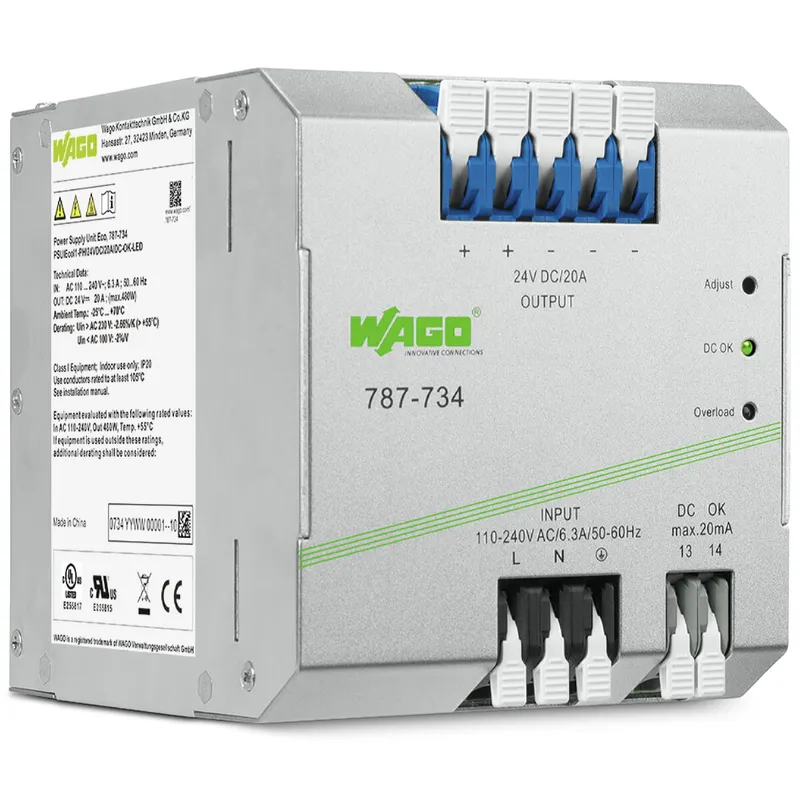 WAGO primär getaktete Stromversorgung 787-734 ECO Ausgang 24VDC 20A