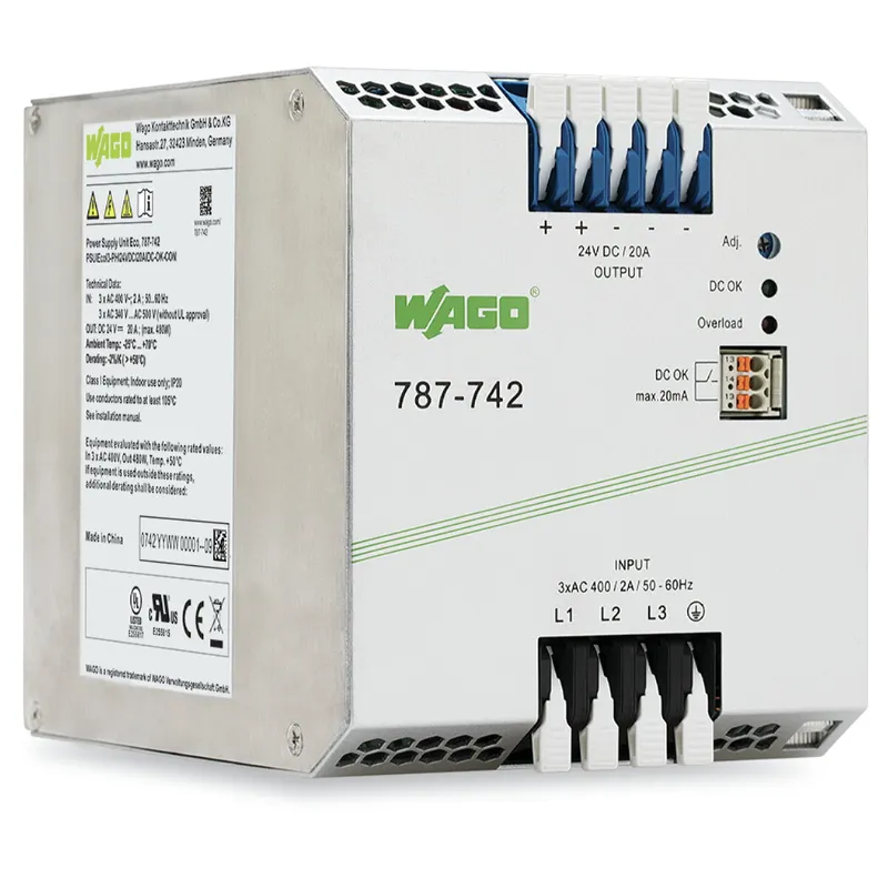 WAGO primär getaktete Stromversorgung 787-742 Eco Power 24V DC 20A