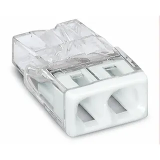 WAGO Verbindungsdosenklemme 2polig Compact 0,5-2,5qmm transp./weiss