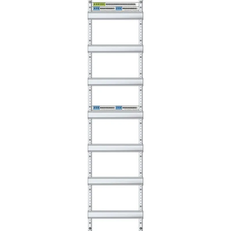 ABN Braun Verteilerfeld 1V7 84TE 250x1050mm 7xGeräteschiene VR17