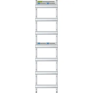 ABN Braun Verteilerfeld 1V7 84TE 250x1050mm 7xGeräteschiene VR17