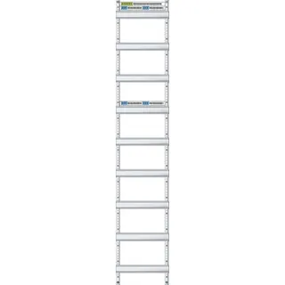 ABN Braun Verteilerfeld 1V9 108TE 250x1350mm 9xGeräteschiene VR19