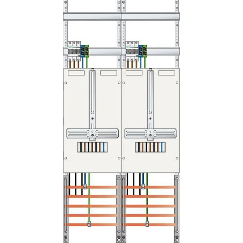 ABN Braun Zählerplatz 3Pkt 2Z sperrbares HS 5polig 500x1050mm Z27220