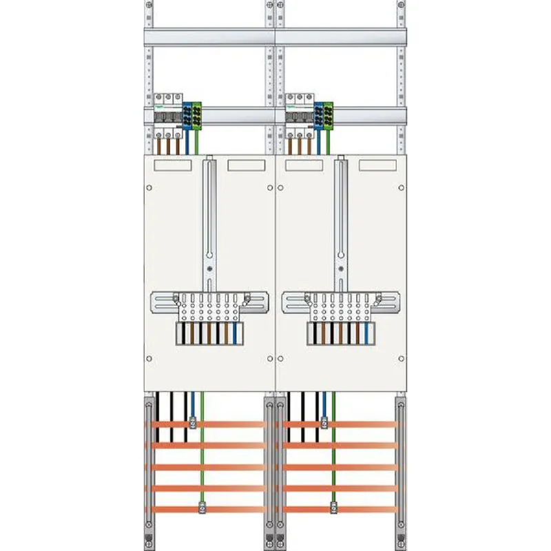 ABN Braun Zählerplatz 3Pkt 2Z sperrbares HS/ZSK 5p. 500x1050mm Z27620