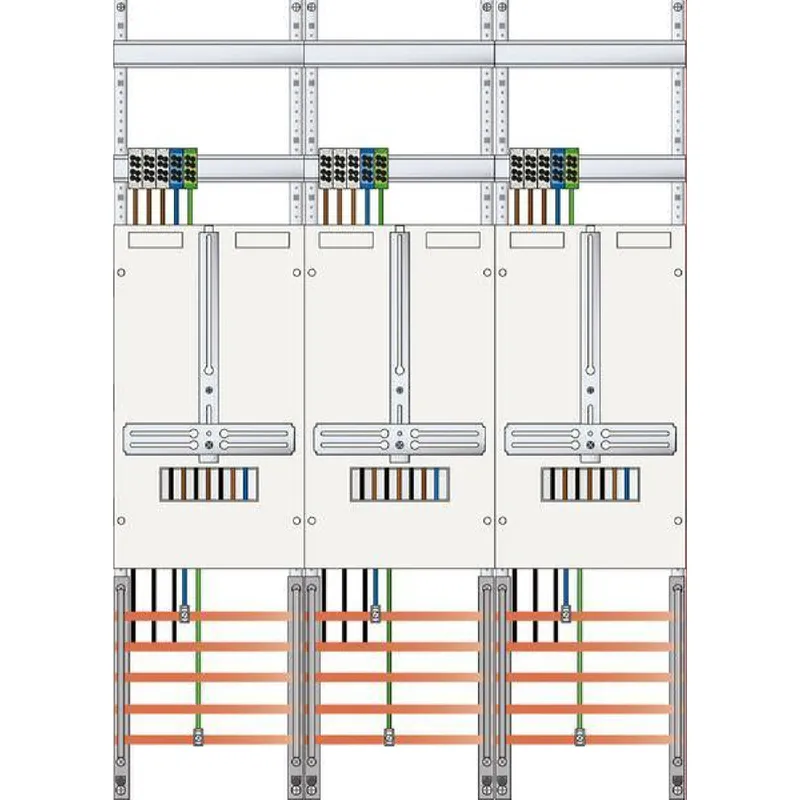 ABN Braun Zählerplatz 3Pkt 3Z Klemmstein 5polig 750x1050mm Z37130