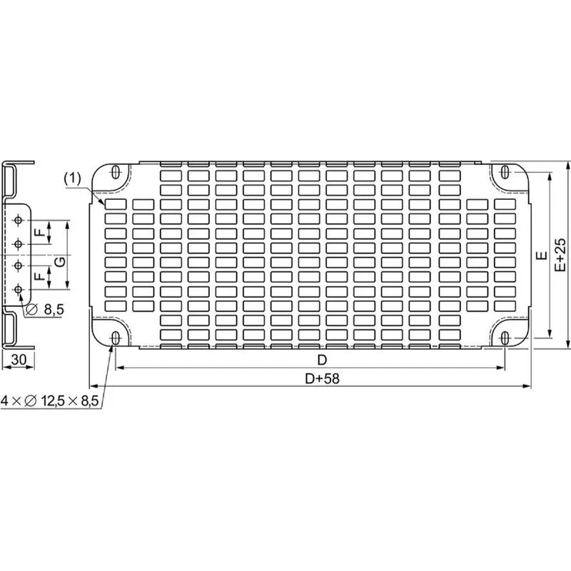 Schneider Electric Lochplatte Spacial SF 800mm NSYSTMP8280