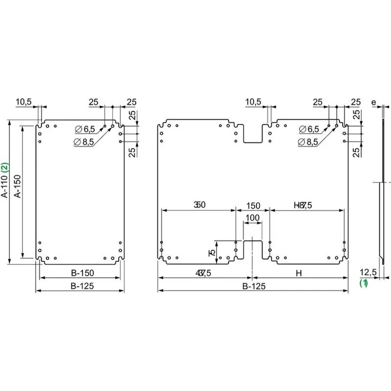 Schneider Electric Montageplatte POLYESTER F PLA 1000X700mm NSYPMA107