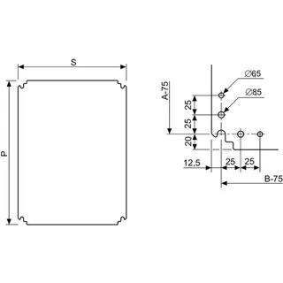 Schneider Electric Montageplatte aus Bakelit 300X200 NSYMB32