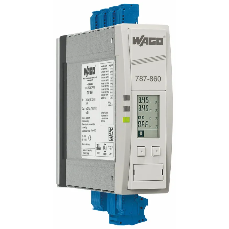 WAGO elektronischer Schutzschalter 787-860 4Kanal 24VDC 1-6A parametrier.