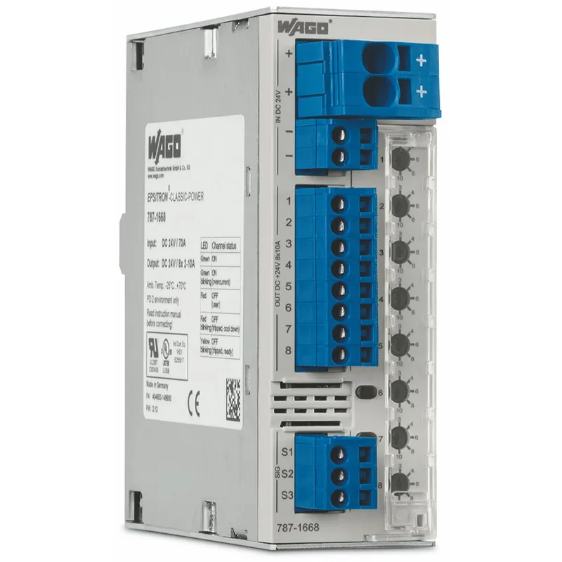 WAGO Elektronischer Schutzschalter 8-kanalig Eingangsspannung DC 24 V 787-1668/006-1000