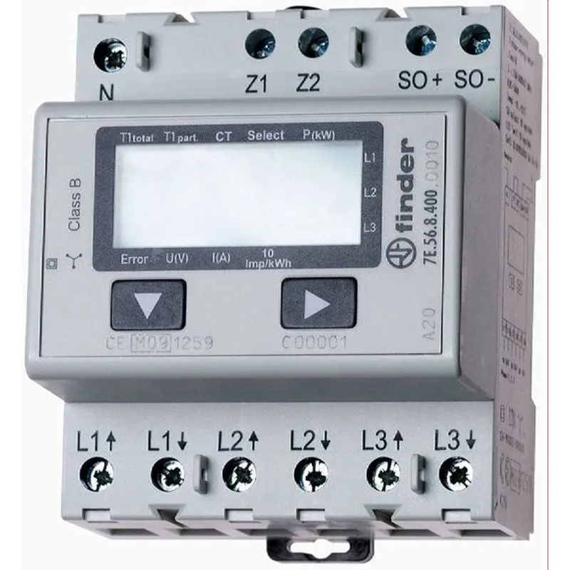 Finder Wirkstrom-Wandlerzähler elektr. 3x5A Wandlerz. MID m. Display 1 STK