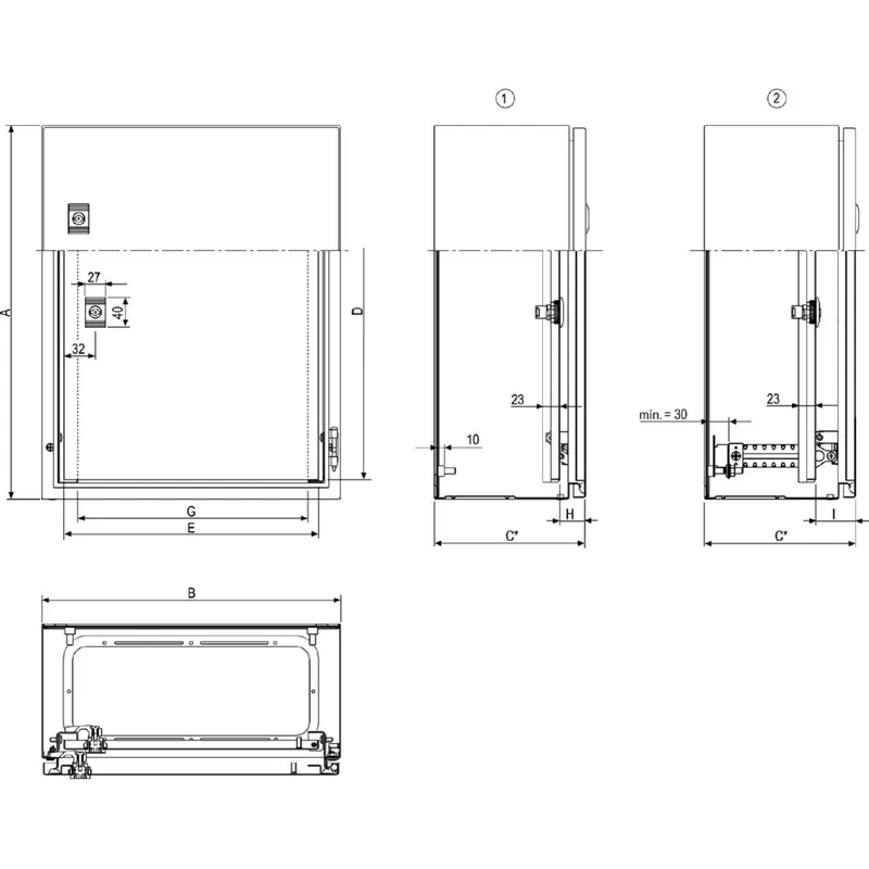 Schneider Electric Innentür f. Gehäuse Spacial WM H1000xB800 Stahl NSYPIN108