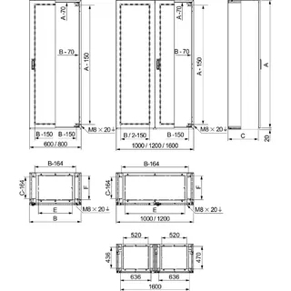 Schneider Electric Edelstahlgehäuse SMX-304L-Monoblock H1400xB1000xT300mm NSYSMX141030