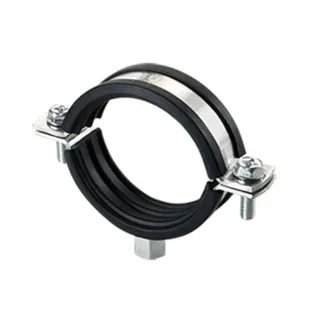 Rohrschelle mit Gummieinlage, M8/M10