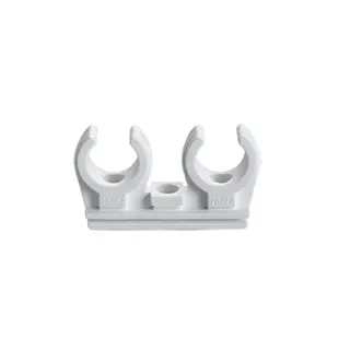 Rohrclip mit Sockel M6 doppelt