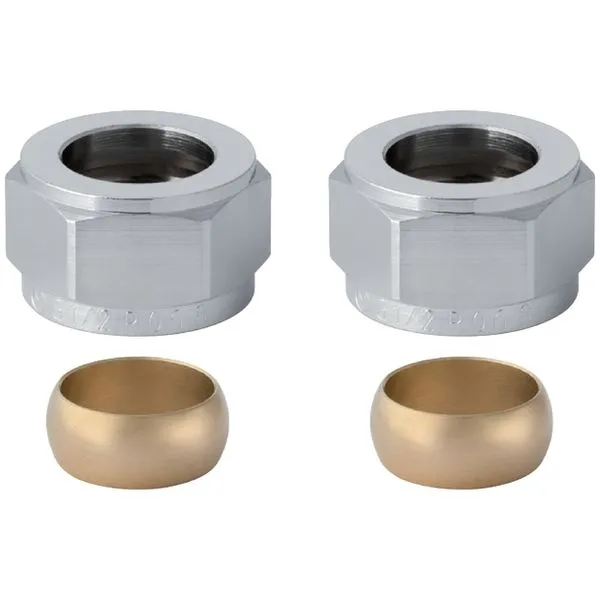 Geberit Set Klemmringverschraubung vernickelt (1/2''-15 mm)