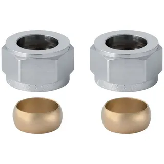 Geberit Set Klemmringverschraubung vernickelt (1/2''-15 mm)