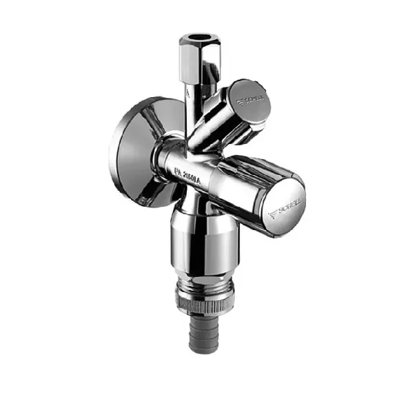 Schell Kombinations-Eckventil COMFORT, chrom, mit Rohrbelüfter 1/2"