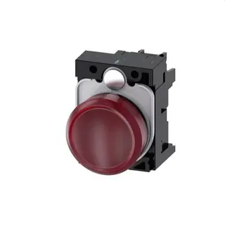 Siemens Leuchtmelder 22mm rund rot Linse glatt 3SU1106-6AA20-1AA0