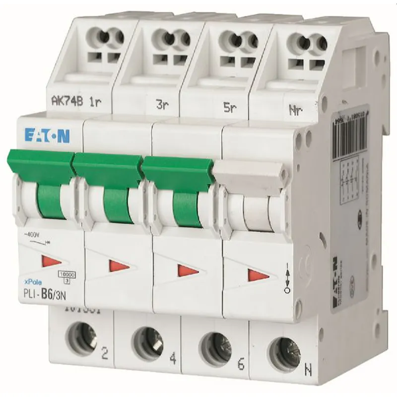 EATON Electric Leitungsschutzschalter PLI-B6/3N B6A 3polig+N (Steckkl.)