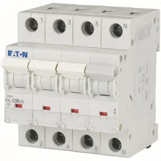 EATON Electric Leitungsschutzschalter PXL-C50/3N C50A 3polig+N
