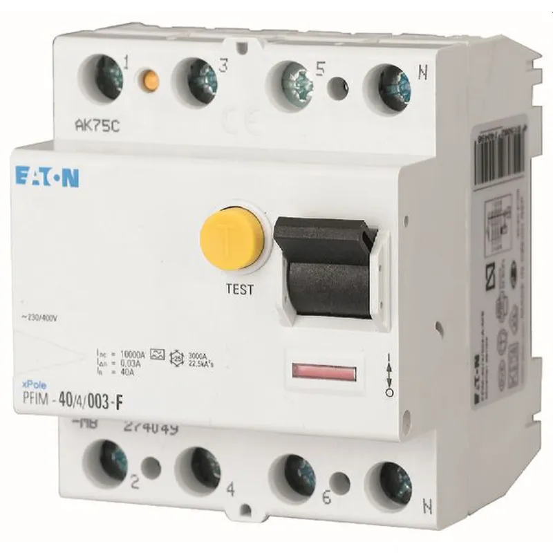 EATON Electric FI-Schutzschalter PFIM-63/4/03-G/F 63A 4polig 300mA