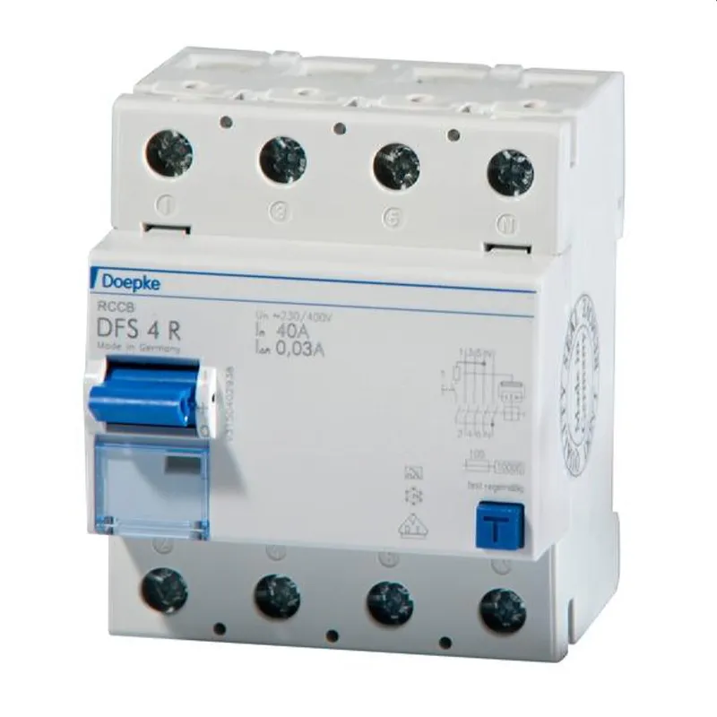 Doepke FI-Schutzschalter DFS4 040-4/0,30-A R Schutzleiter rechts