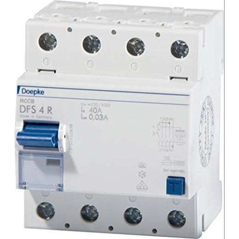 Doepke FI-Schutzschalter DFS4 063-4/0,03-A R Schutzleiter rechts