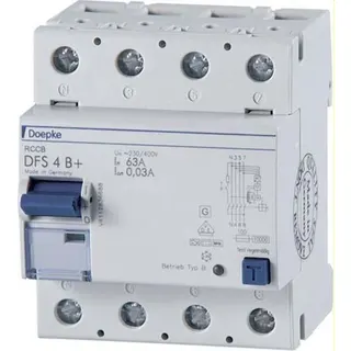 Doepke FI-Schutzschalter allstromsensitiv DFS4 125-4/0,30-B+ 4polig 125/0,3A