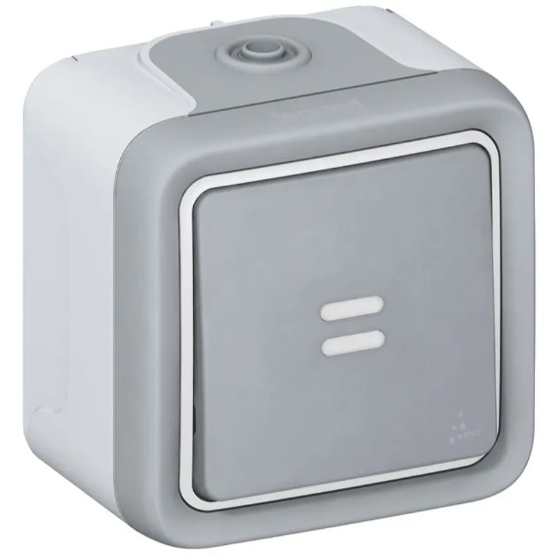 Legrand Tastereinsatz 69724 1-pol bel Wechsel FR AP grau