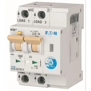 EATON Electric Brandschutzschalter AFDD-13/2/C/001-A C13A 2polig 0,01A TypA