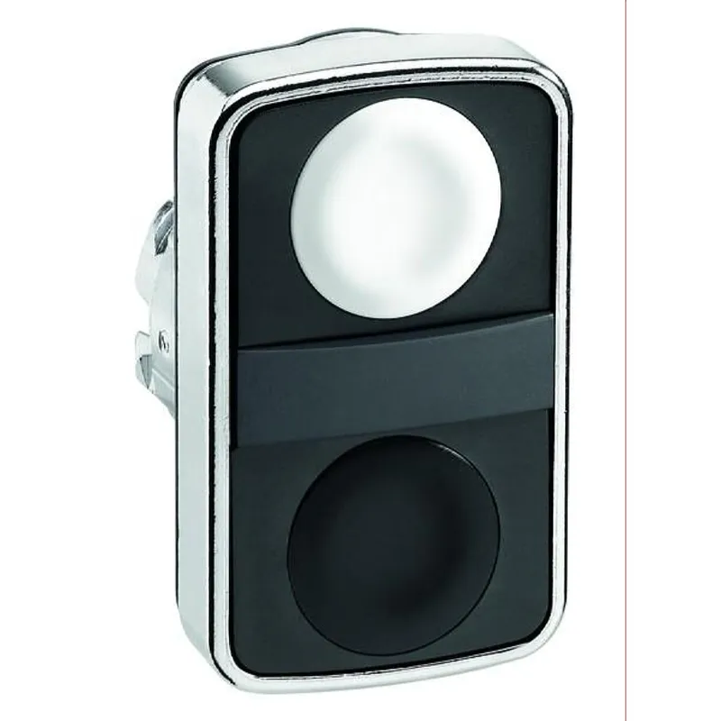 Schneider Electric Doppeldrucktaster weiss flach/schwarz flach D:22