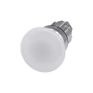 Siemens Pilzdrucktaster beleuchtet 22mm rund weiss 40mm 3SU1051-1BD60-0AA0
