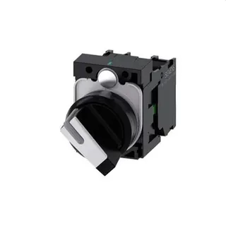 Siemens Knebelschalter beleuchtbar 22mm rund schwarz weiss