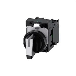 Siemens Knebelschalter beleuchtbar 22mm rund schwarz weiss