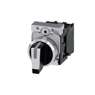 Siemens Knebelschalter beleuchtbar 22mm rund schwarz weiss