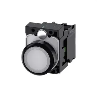 Siemens Drucktaster beleuchtet 22mm rund weiss 1S 3SU1106-0AB60-1BA0