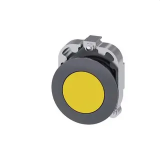 Siemens Drucktaster 30mm rund Metall matt gelb 3SU1060-0JB30-0AA0