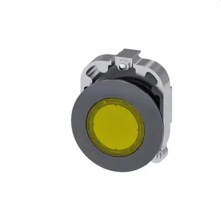 Siemens Drucktaster beleuchtet 30mm rund Metall matt gelb 3SU1061-0JB30-0AA0